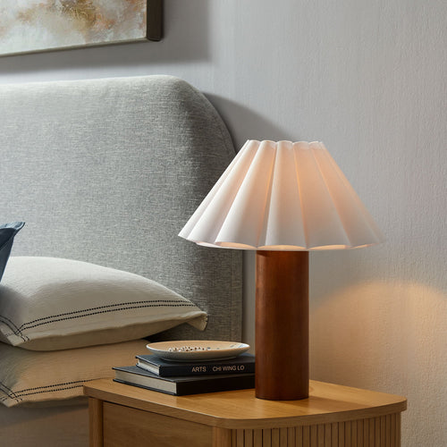 Flora Wood Table Lamp — Walnut by Modway