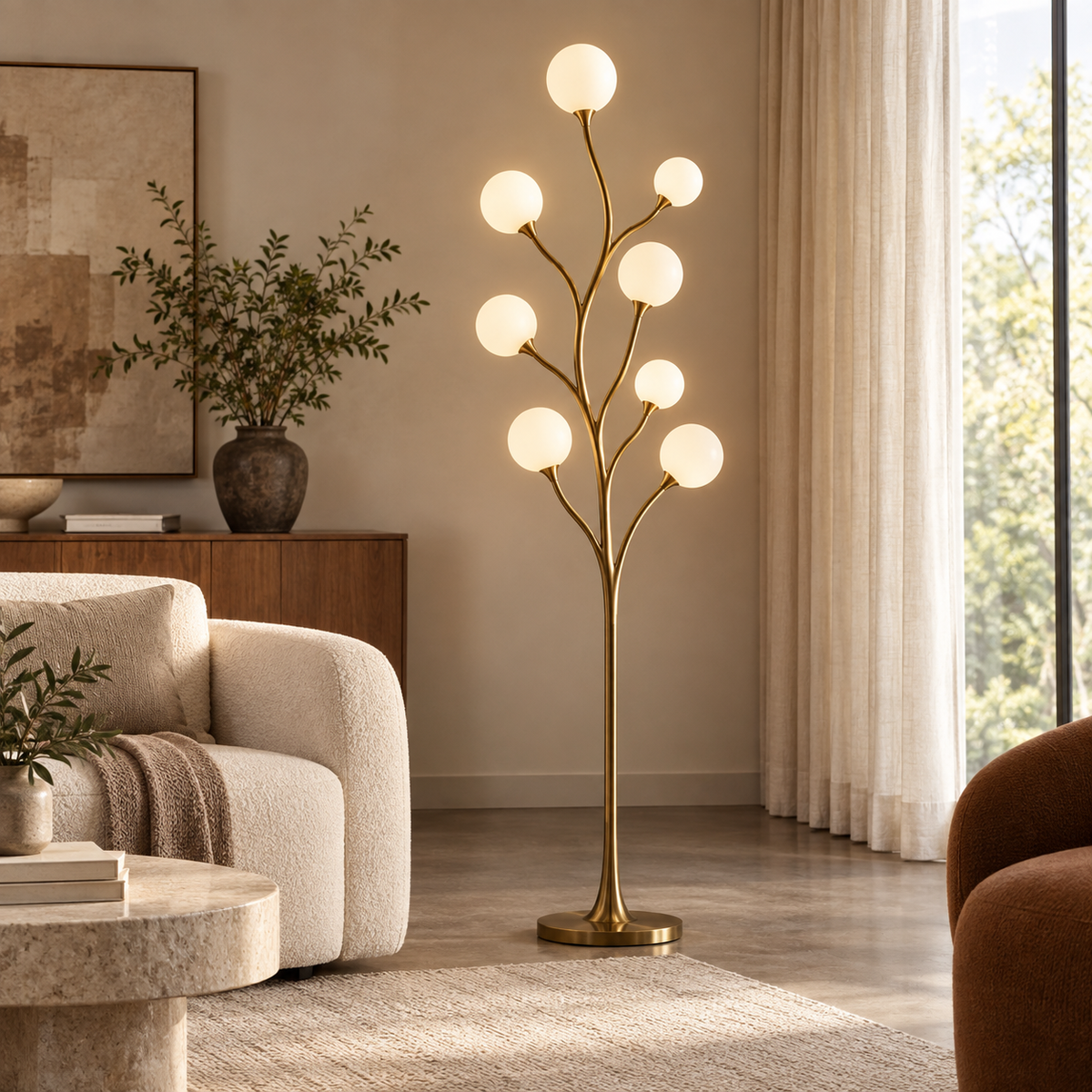 Concept render of nine-globe floor lamp