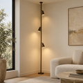 Concept render of three-cone floor-to-ceiling lamp